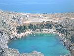 Ausblick von der Akropolis von Lindos auf die St.Paulus Bucht