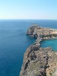 Blick von der Akropolis von Lindos in sdliche Richtung
