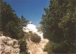 die kleine Kirche auf dem Monalithos-Hgel